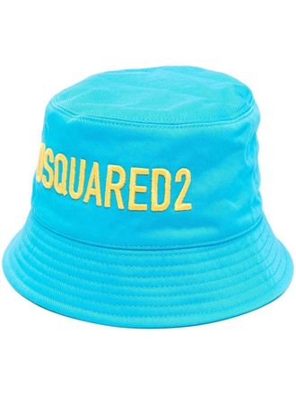 Dsquared2 Vissershoed met geborduurd logo - Blauw