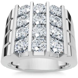 Pompeii3 2 1/2Ct Diamond Ring Mens Anniversary Wedding Band Gold Lab Grown