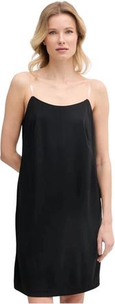 DKNY Matte Slip Dress - Dames - Korte kleedjes - Zwart - 2XS - Polyester - Kleedjes