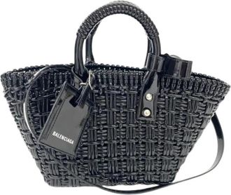 Balenciaga Pre-owned Vintage Basket Handbag - Dames - Vintage Handtas - Zwart - ONE Size - Leer - Vintage