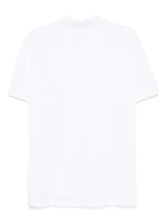 Comme Des Gar&ccedil;ons Black Heart Embroidered Polo - White