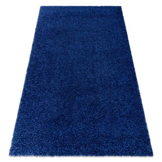 RugsX Alfombra Soffi Shaggy 5cm Azul Oscuro Blue 200x290 Cm