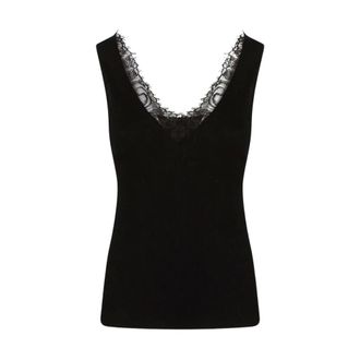 Pinko Pinko, Tops, Dames, Zwart, XS, Mouwloze Top