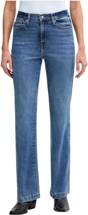 DKNY Williamsburg High Rise Flare Jeans - Dames - Regular Fit Jeans - Blauw - W25 - Katoen - Jeans