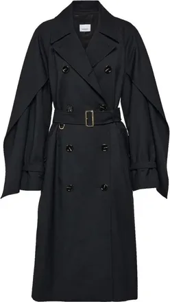 Burberry Wollen Trenchcoat - Dames - Trenchcoats - Zwart - XS - Wol - Jassen