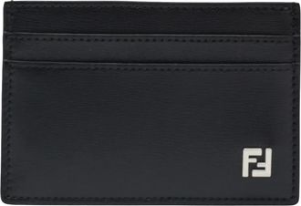 Fendi FF Squared Card Holder - Heren - Portefeuilles - Zwart - ONE Size - Katoen - Accessoires