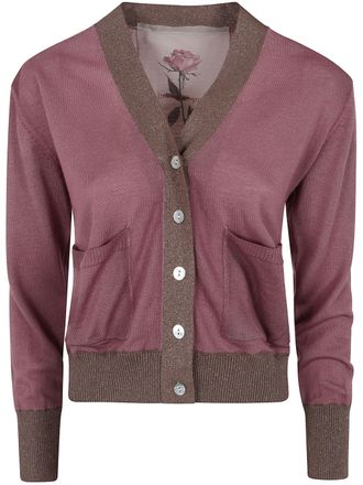 In Bed With You Sweater Multicolor V Neck Cardigan