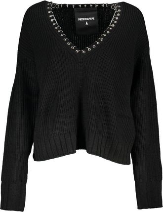 Patrizia Pepe Black Tessuto Women Womens Sweater