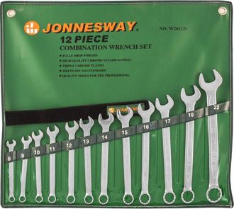 OEM Jonnesway Tools W26112s - Juego De Llaves Combinadas (12 Piezas, 8-22 Mm)