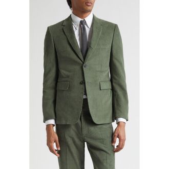 Thom Browne Fit 1 Classic Corduroy Sport Coat in Light Green at Nordstrom, Size 4