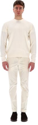Herno Wool-Cashmere Crewneck Sweater with Suede Patches