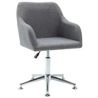 vidaXL Sedia Da Pranzo Girevole Grigio Chiaro In Tessuto Vidaxl