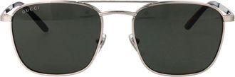 Gucci Vierkante Zonnebril - Heren - Accessoires - Grijs - Maat: 54 MM
