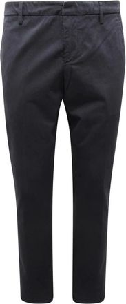 Dondup Broeken, Heren, Blauw, W36, Gestructureerde Gaubert Broek Gemaakt in Italië