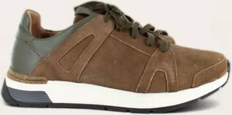 Naot Men Magnify Sneakers In Antique Brown/suede Green