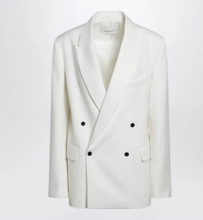 Double-Breasted Wool-Blend Jacket