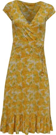 Diane Von F&uuml;rstenberg Summer Midi Dress in Multicolor Silk