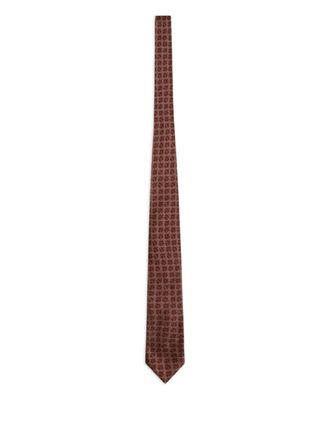 Ermenegildo Zegna floral-print tie - men - Silk - One Size - Red