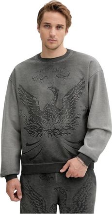 Diesel Heren, Sweatshirts & Hoodies, Grijs, Maat: 2XL Poliester