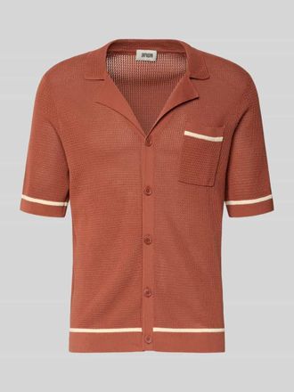 Drykorn Drykorn Slim Fit Freizeithemd in Strick-Optik Modell FLAVIRO in Rostrot, Gr&ouml;&szlig;e XXL