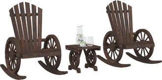 vidaXL Vidaxl - Juego De Muebles De Jard&iacute;n 3 Piezas Madera Maciza De Abeto