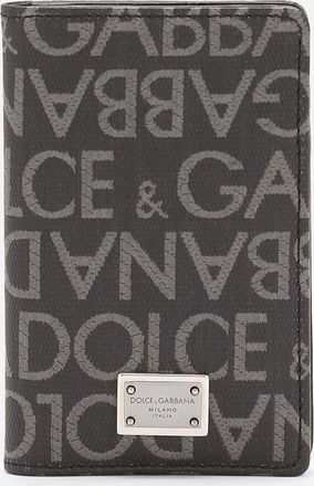 Dolce & Gabbana Coated Jacquard Bifold Card Holder - Man Wallets And Small Leather Goods Multi-colored Fabric Onesize