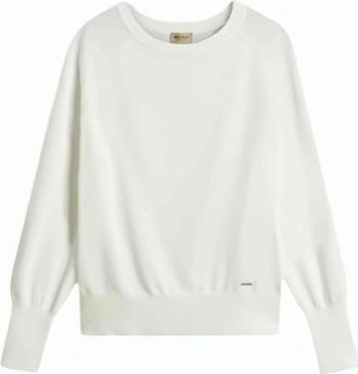 Woolrich Cotton Blend Ribbed Crew Neck Sweater