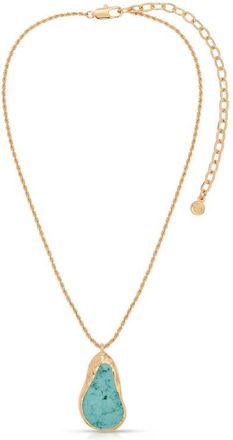 Ettika Hidden Stone Molten Pendant Necklace in Turquoise at Nordstrom