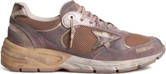 Golden Goose Distressed Vintage-Inspired Sneakers with Silk and Nylon Blend
