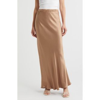 Nation Ltd Gaia Bias Cut Maxi Skirt in Teddy at Nordstrom Rack, Size Medium