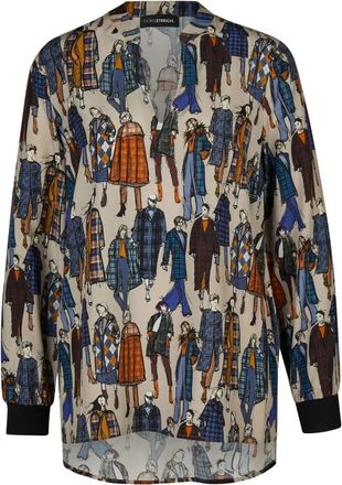 Doris Streich A-lijn Blouse - Dames - Blouses - Veelkleurig - 3XL - Overhemden