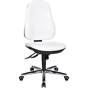 Topstar Silla Giratoria Support Sy Tapizado De Piel Sint&eacute;tica Blanco
