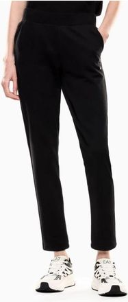 Emporio Armani Logo Series katoenmix broek - Dames - Trainingsbroeken - Zwart - S - Katoen - Fitness