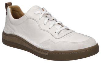Josef Seibel Sneaker JOSEF SEIBEL Cleve 01, Herren, Gr. 41, weiss (wei&szlig;), Leder, Schuhe Sneaker, Freizeitschuh, Retro Sneaker, Schn&uuml;rschuh mit Schuhweite weit