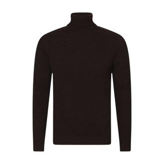 Oscar Jacobson Turtlenecks, male, Brown, 2XL, Brown Wool-Kashmir Rollneck Jumper Stylish and Elegant