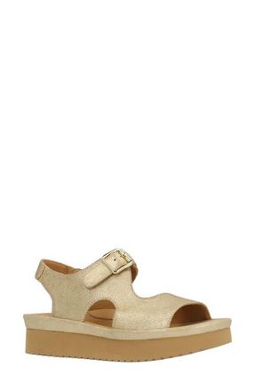 L'Amour Des Pieds Azenor Ankle Strap Sandal in Gold at Nordstrom, Size 9.5