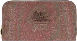 Etro Arnica Portemonnee met Pegaso Detail - Dames - Portefeuilles - Veelkleurig - ONE Size - Katoen - Accessoires