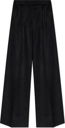 Max Mara Wollen broek Ori - Dames - Wijde Broeken - Zwart - XS - Wol - Broeken