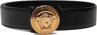 Versace Riemen - Dames - Riemen - Zwart - 90 CM - Leer - Accessoires