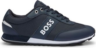 HUGO BOSS Mens Parkour Mixed Material Trainers in Dark Blue Textile - Size UK 6