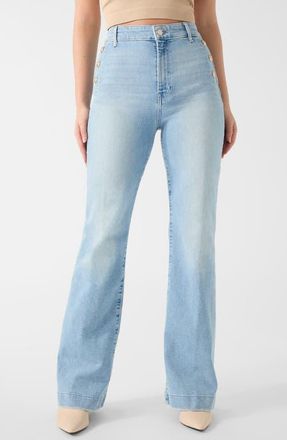 Guess New Faye High Waist Wide Leg Jeans in Blue at Nordstrom, Size 30 X 30
