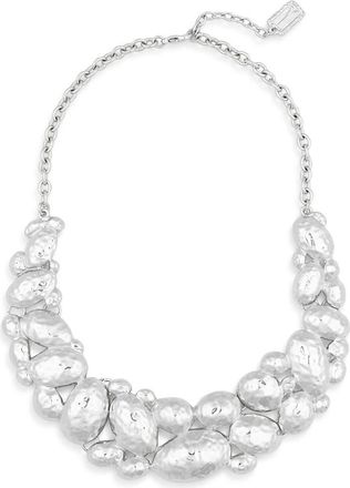 Karine Sultan Hammered Cobblestone Statement Necklace in Silver at Nordstrom Rack