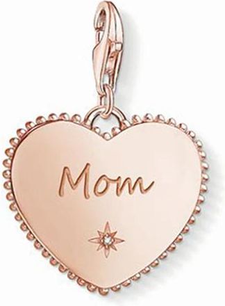 Thomas Sabo Dames Bedel Hanger Hart Moeder Ros&eacute;goud 1687-416-40 - Dames - Sieraden - Roze - ONE Size - Accessoires