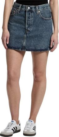 Levi's Mini A-Line Skirt Womens Blue Denim Cotton Preppy 5-Pockets RED1062