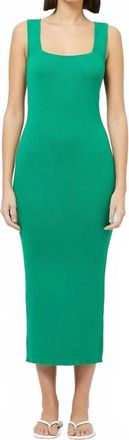 French Connection Cotton Square-Neck Dress In Mozza