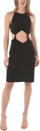 Bottega Veneta Black Halter Neck Knee Length Dress