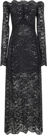 Paco Rabanne Maxi Kleedjes - Dames - Feestkleedjes - Zwart - L - Kleedjes
