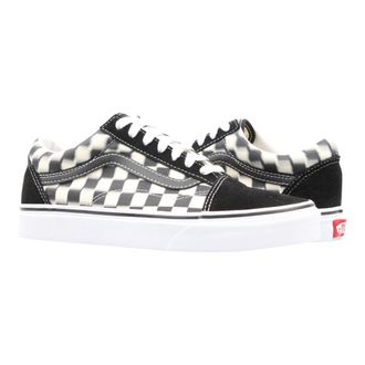 Vans Old Skool Blur Check Classic Sneaker in Black Men Low-Top