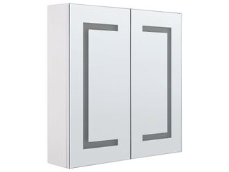 Beliani Beliani - Moderno Armadietto A Muro Da Bagno Nero A Specchio 88 X 40 X 35 Cm Mazarredo