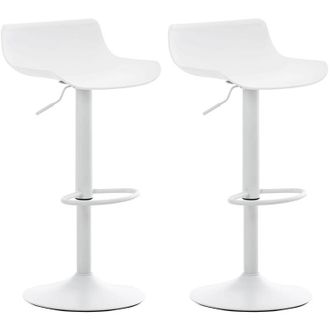 Clp Set di 2 sgabelli da bar Aveiro bianco